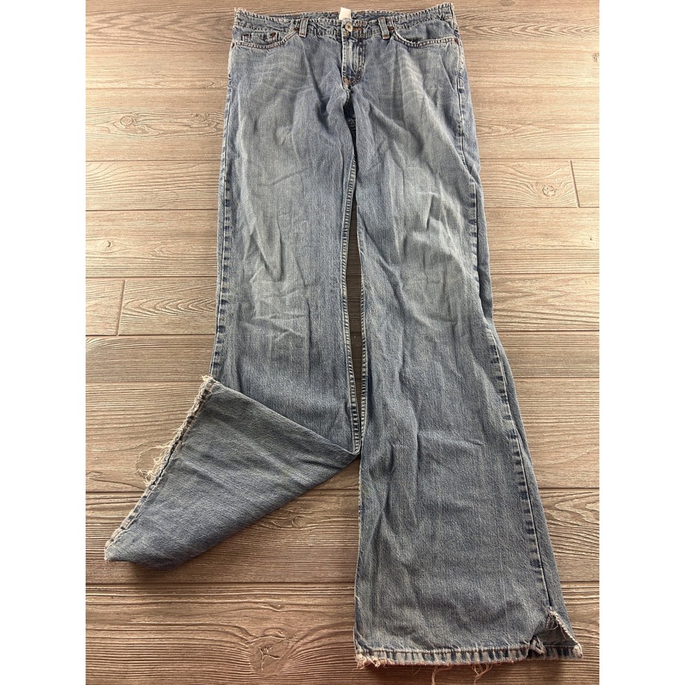 Lucky Brand Vintage Flare Jeans Womens 12/31 Blue Denim Wide Leg Made in USA 555